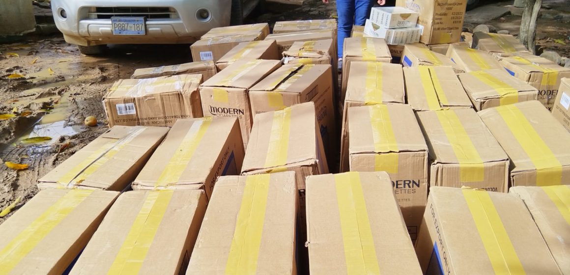 FGR y PNC incauta más de 10,000 paquetes de cigarros de contrabando en Metapán