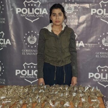 Capturan a pandillera con más de 260 porciones marihuana