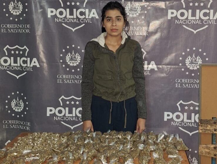 Capturan a pandillera con más de 260 porciones marihuana