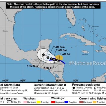 Lluvias torrenciales en Honduras por ingreso de la tormenta tropical Sara