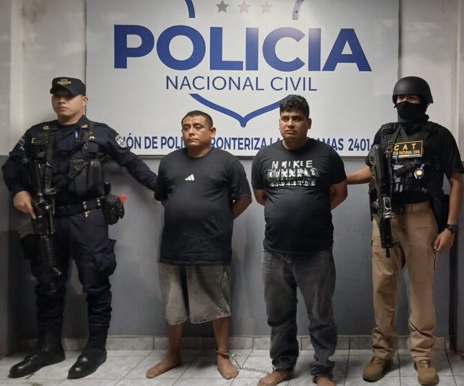 Dos pandilleros de la 18R son entregados en frontera Las Chinamas tras coordinación con Guatemala